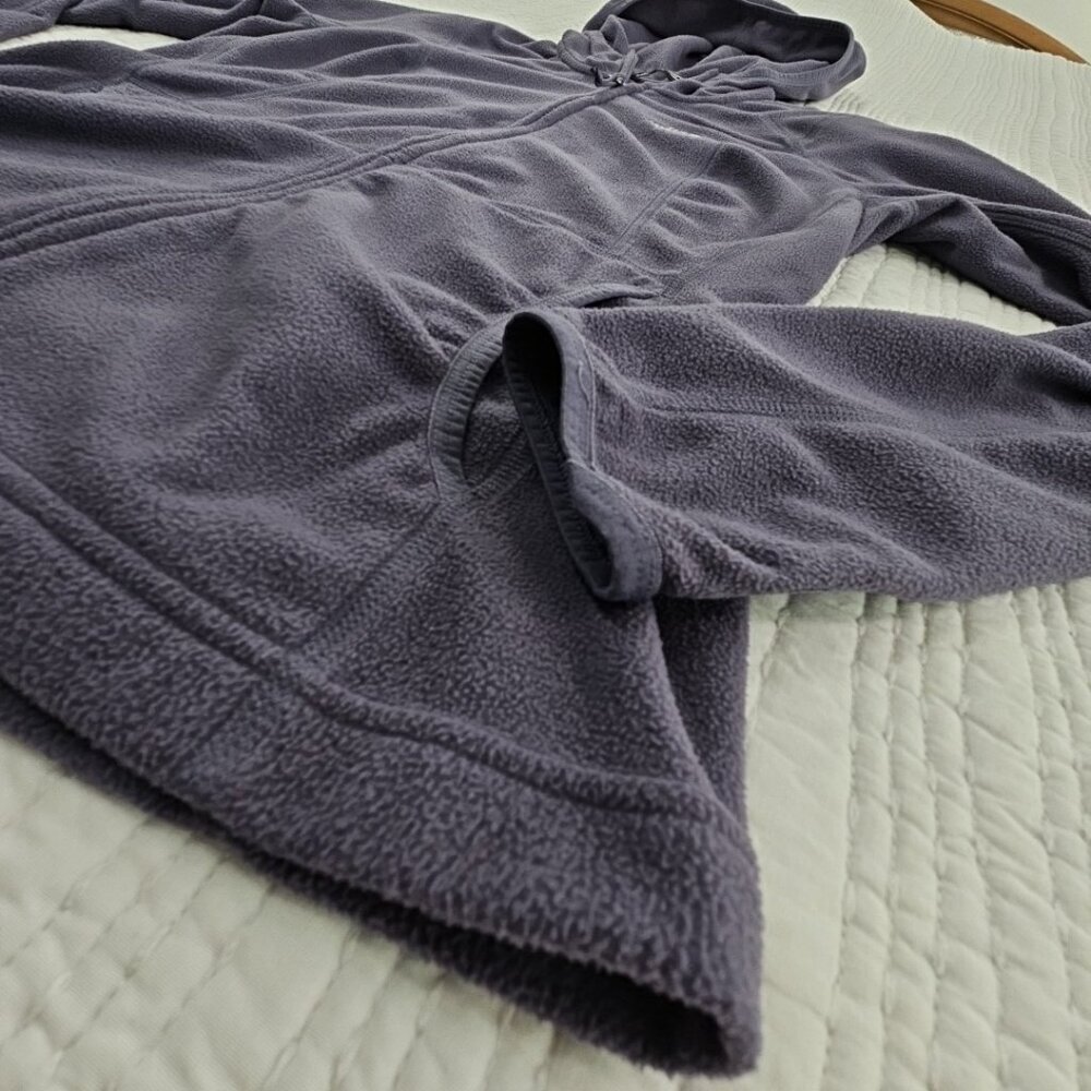 North Face Full Zip Fleece Hoodie Long Sleeve Sweatshirt Women’s M Gray Gorpcore - Picture 3 of 14